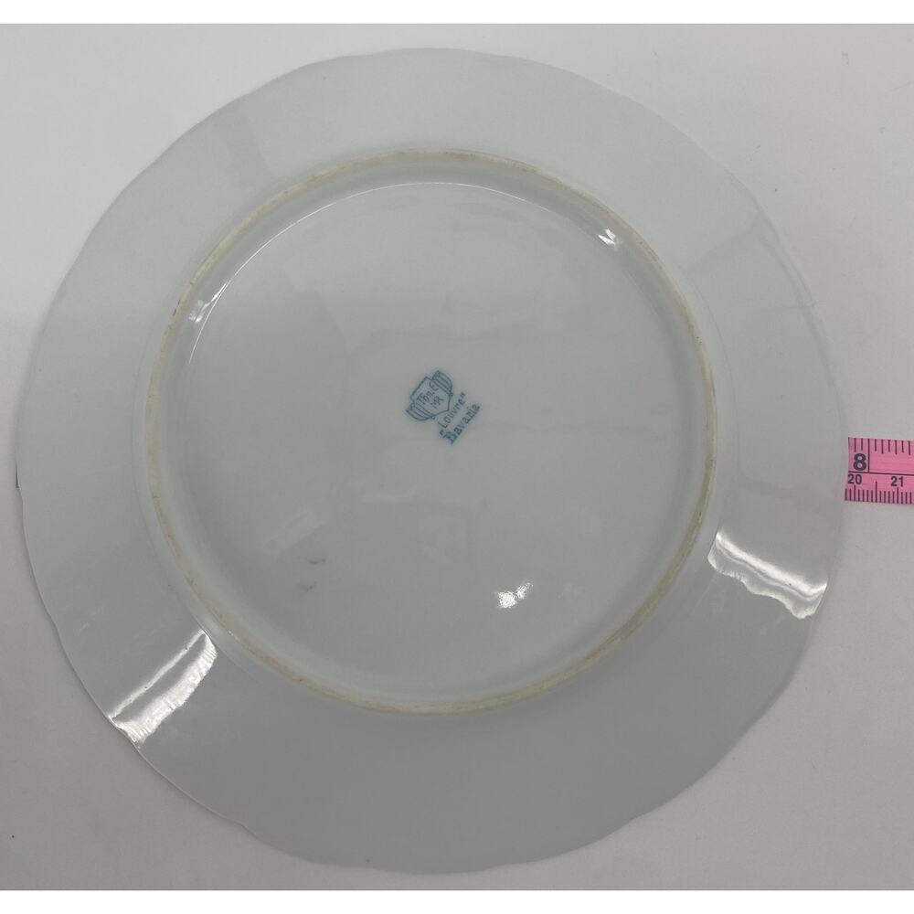 Vtg Thu E MR "Louvre" Bavaria Pink Rose WREATH & GARLAND 8 1/4" Salad Plate - Picture 3 of 4